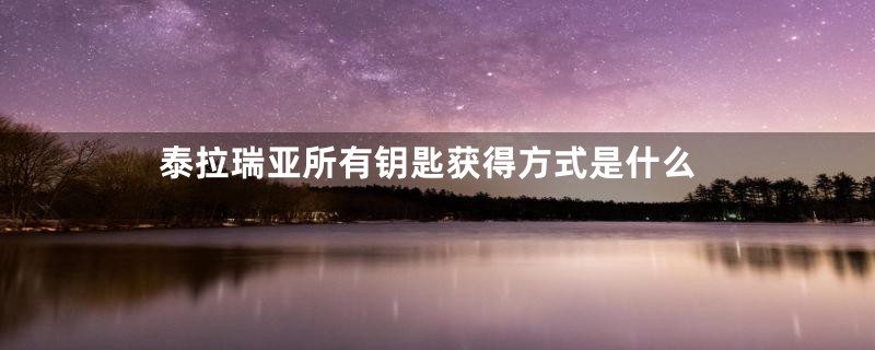 泰拉瑞亚所有钥匙获得方式是什么