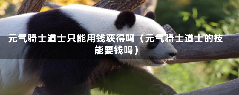 元气骑士道士只能用钱获得吗(元气骑士道士的技能要钱吗)