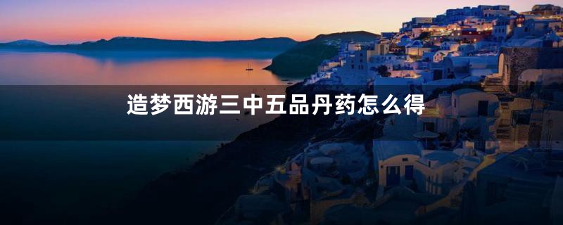 造梦西游三中五品丹药怎么得