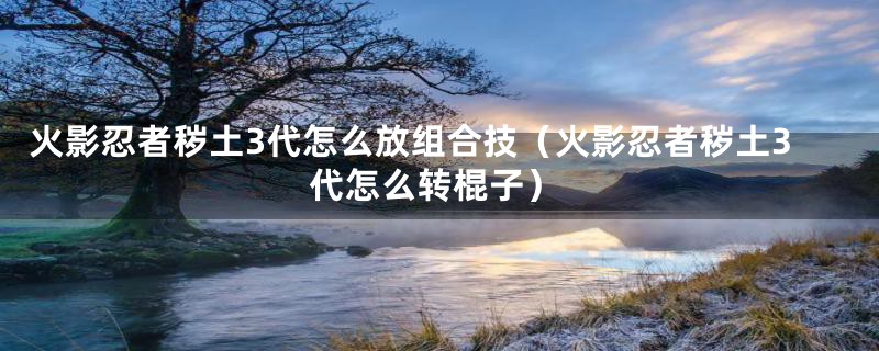 火影忍者秽土3代怎么放组合技（火影忍者秽土3代怎么转棍子）