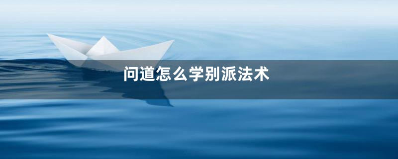 问道怎么学别派法术
