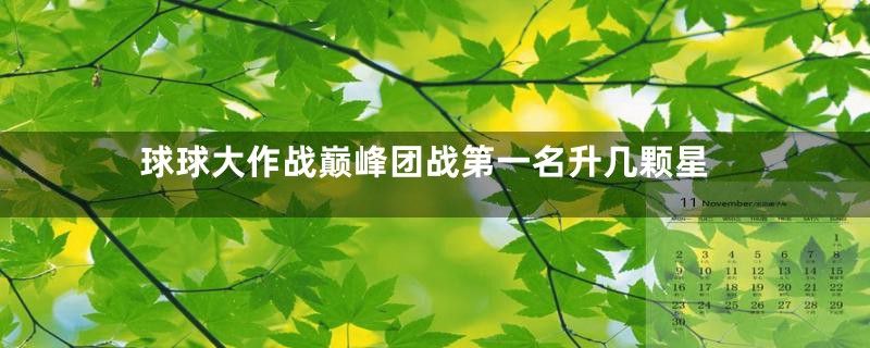 球球大作战巅峰团战第一名升几颗星