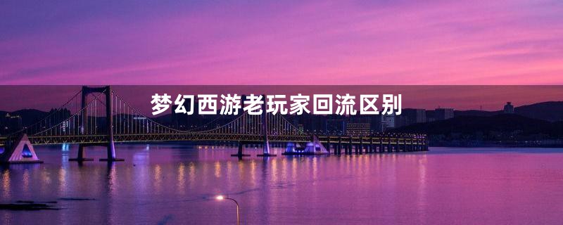 梦幻西游老玩家回流区别