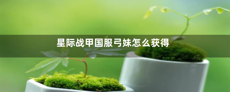 星际战甲国服弓妹怎么获得