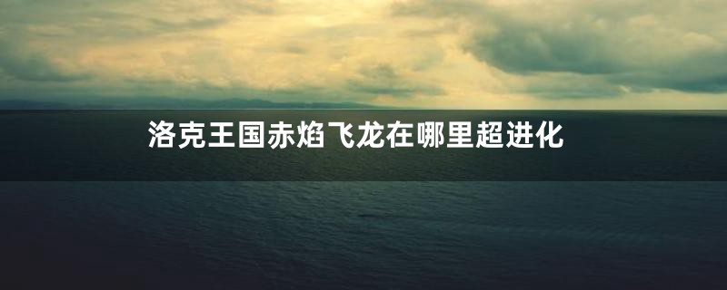 洛克王国赤焰飞龙在哪里超进化
