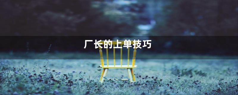 厂长的上单技巧