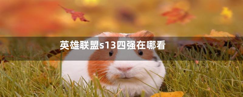英雄联盟s13四强在哪看