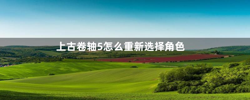 上古卷轴5怎么重新选择角色
