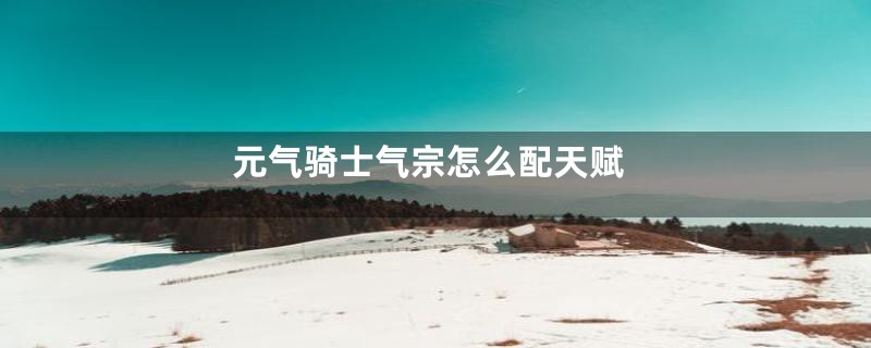 元气骑士气宗怎么配天赋