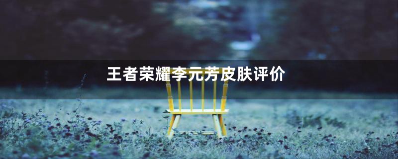 王者荣耀李元芳皮肤评价