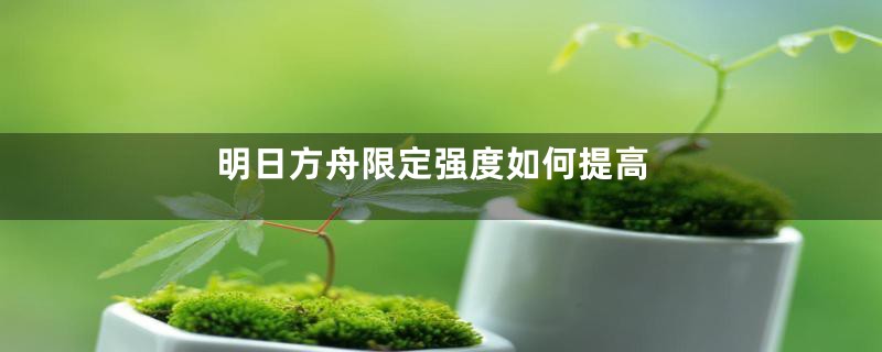 明日方舟限定强度如何提高
