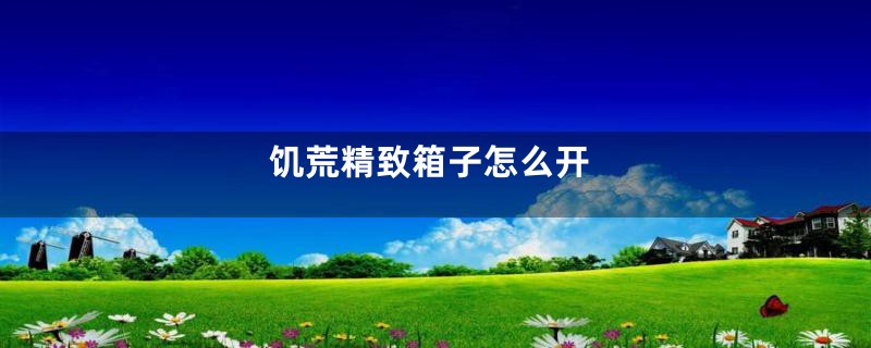 饥荒精致箱子怎么开