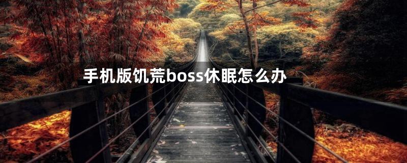 手机版饥荒boss休眠怎么办