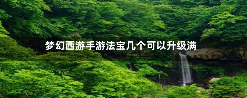 梦幻西游手游法宝几个可以升级满