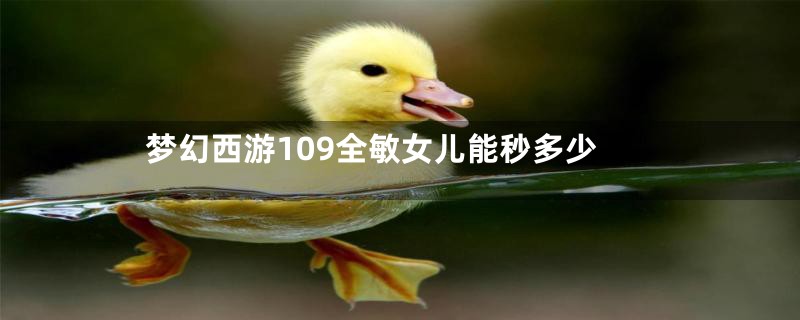 梦幻西游109全敏女儿能秒多少
