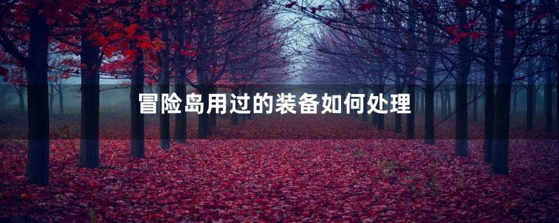 冒险岛用过的装备如何处理