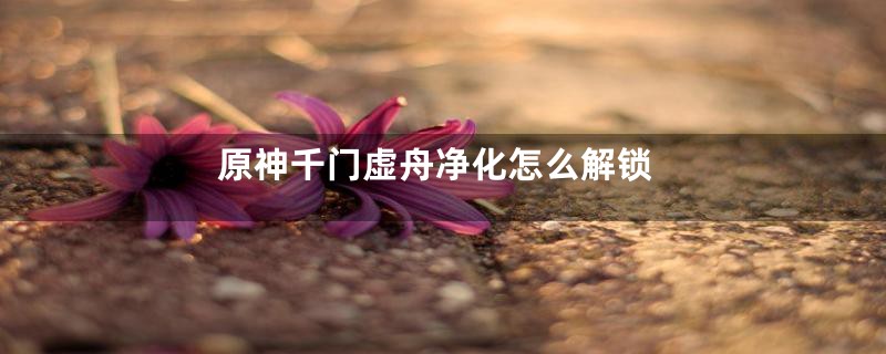 原神千门虚舟净化怎么解锁
