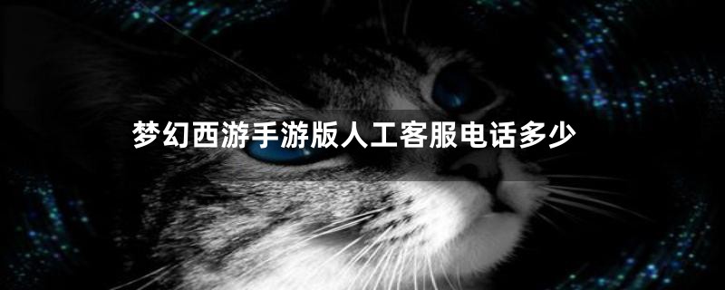 梦幻西游手游版人工客服电话多少