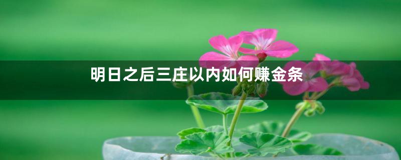 明日之后三庄以内如何赚金条