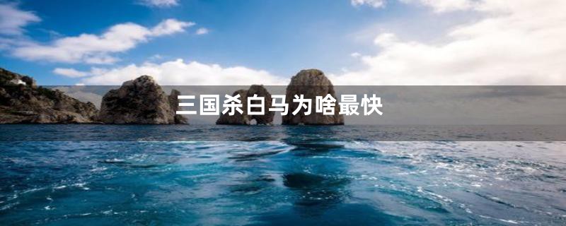 三国杀白马为啥最快