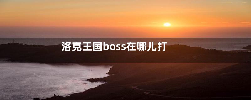 洛克王国boss在哪儿打