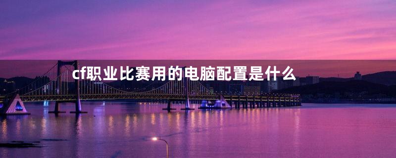 cf职业比赛用的电脑配置是什么