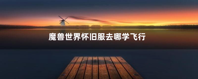 魔兽世界怀旧服去哪学飞行