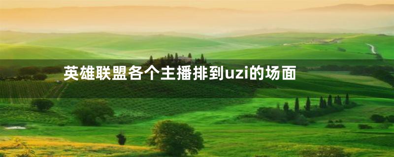 英雄联盟各个主播排到uzi的场面