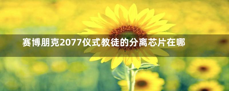 赛博朋克2077仪式教徒的分离芯片在哪