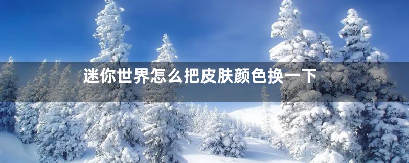 迷你世界怎么把皮肤颜色换一下