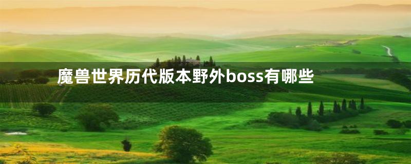 魔兽世界历代版本野外boss有哪些