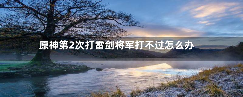 原神第2次打雷剑将军打不过怎么办