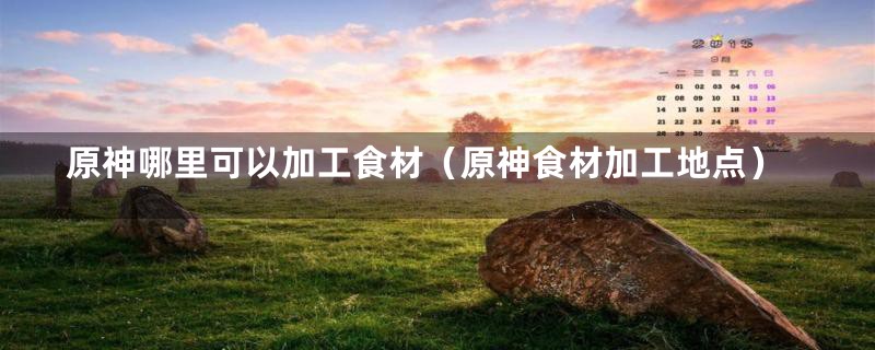 原神哪里可以加工食材(原神食材加工地点)