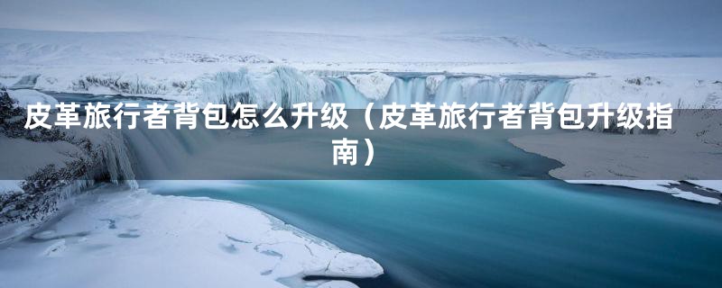 皮革旅行者背包怎么升级(皮革旅行者背包升级指南)