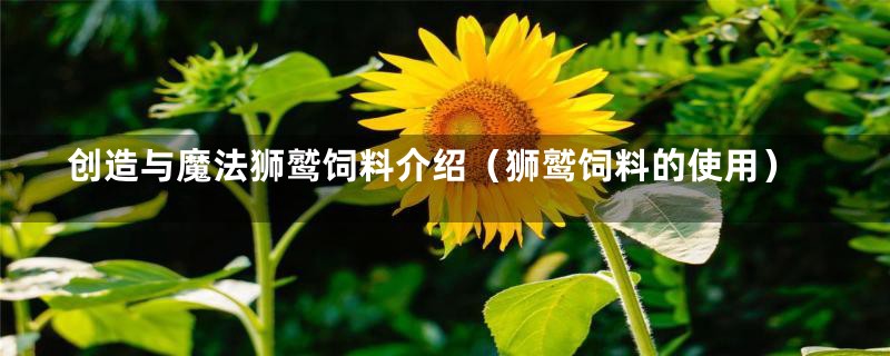 创造与魔法狮鹫饲料介绍(狮鹫饲料的使用)
