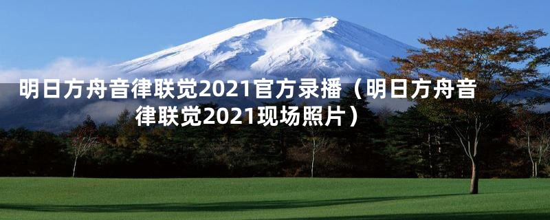 明日方舟音律联觉2021官方录播(明日方舟音律联觉2021现场照片)
