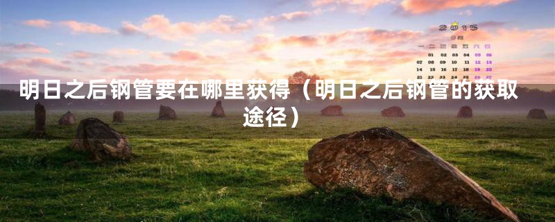 明日之后钢管要在哪里获得（明日之后钢管的获取途径）