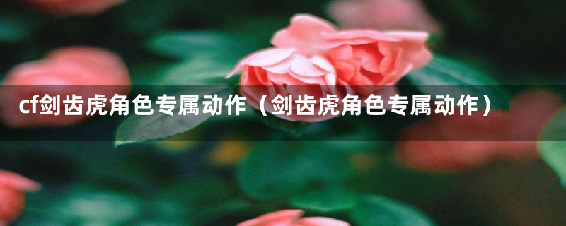 cf剑齿虎角色专属动作(剑齿虎角色专属动作)