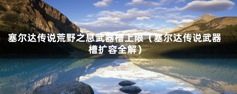 塞尔达传说荒野之息武器槽上限（塞尔达传说武器槽扩容全解）
