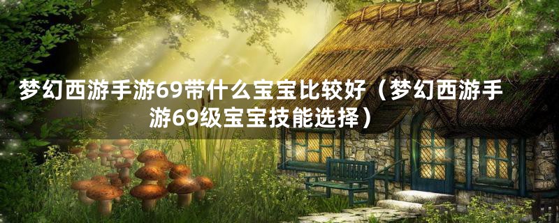 梦幻西游手游69带什么宝宝比较好（梦幻西游手游69级宝宝技能选择）