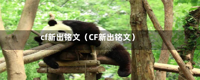 cf新出铭文(CF新出铭文)