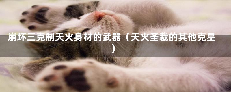 崩坏三克制天火身材的武器(天火圣裁的其他克星)