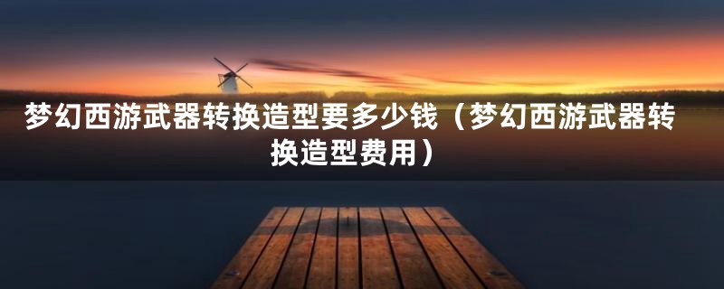 梦幻西游武器转换造型要多少钱(梦幻西游武器转换造型费用)