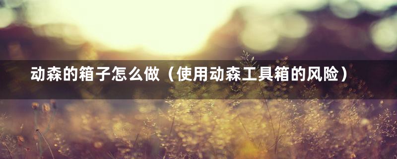 动森的箱子怎么做(使用动森工具箱的风险)