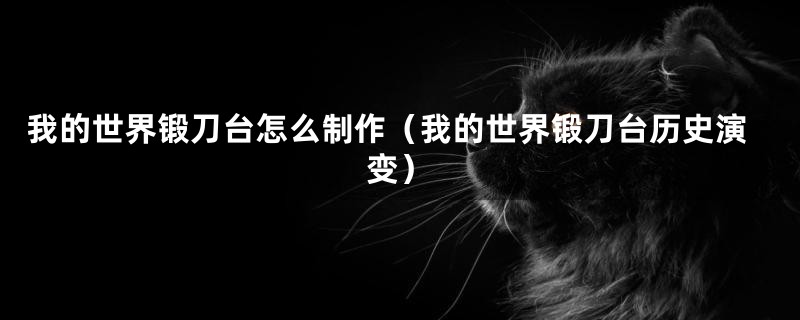我的世界锻刀台怎么制作(我的世界锻刀台历史演变)