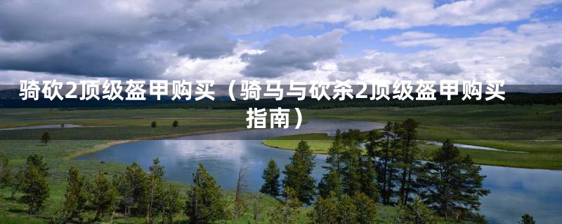 骑砍2顶级盔甲购买(骑马与砍杀2顶级盔甲购买指南)