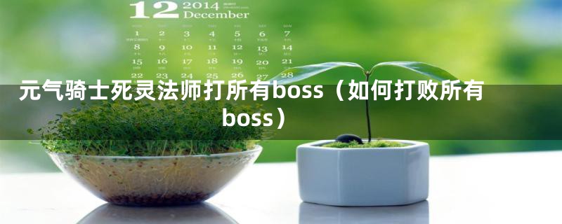 元气骑士死灵法师打所有boss(如何打败所有boss)