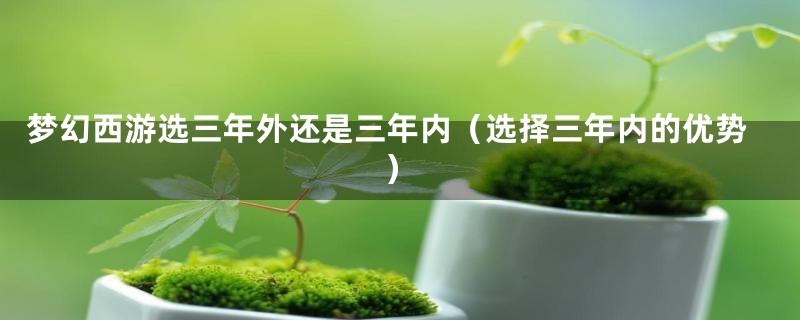 梦幻西游选三年外还是三年内（选择三年内的优势）