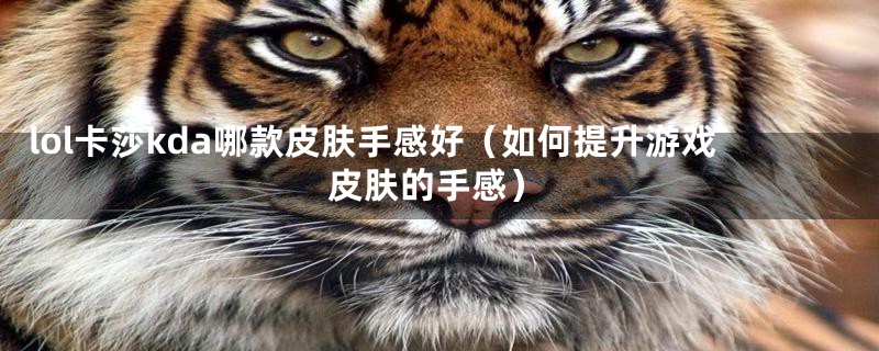 lol卡莎kda哪款皮肤手感好(如何提升游戏皮肤的手感)