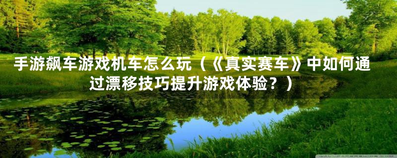 手游飙车游戏机车怎么玩(《真实赛车》中如何通过漂移技巧提升游戏体验?)